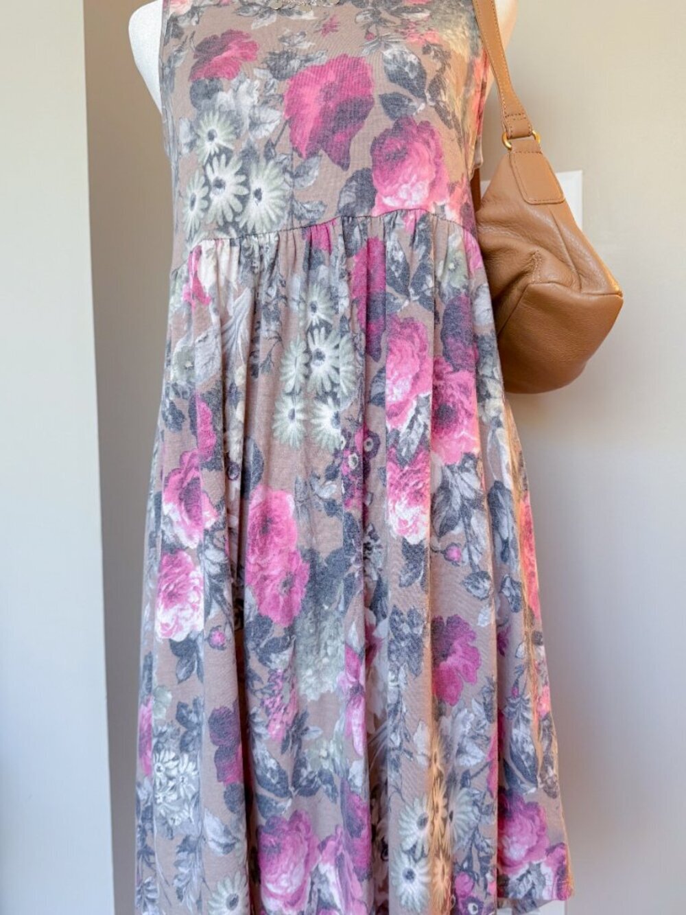 Emerald Floral Tank Sundress – Size Medium - Picture 2 of 8
